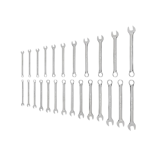 Combination Wrench Set, 25-Piece (1/4 - 3/4 in., 6 - 19 mm)